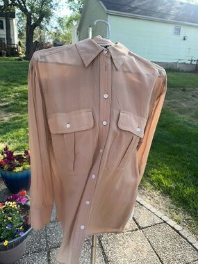 Banana republic button up silk blouse